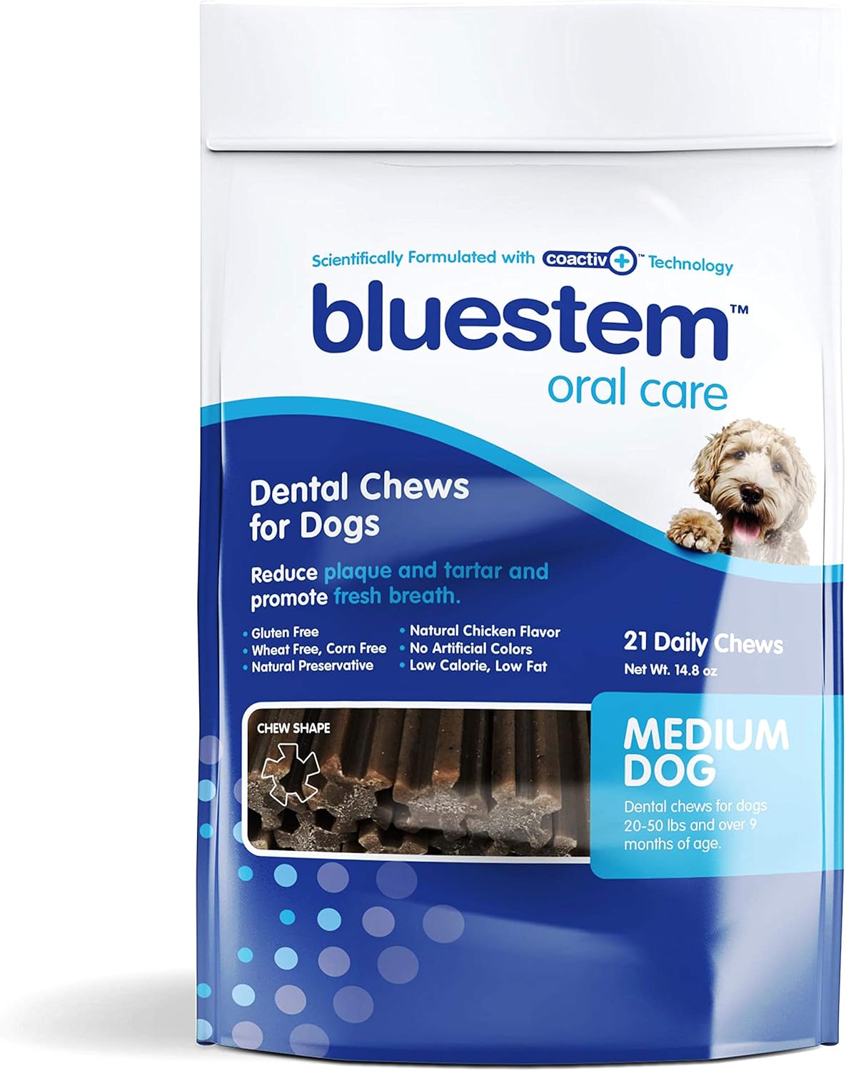 Dog Dental Chews Rawhide Free Treat Teeth Cleaning Sticks for ALL Breed of Small, Medium, Large