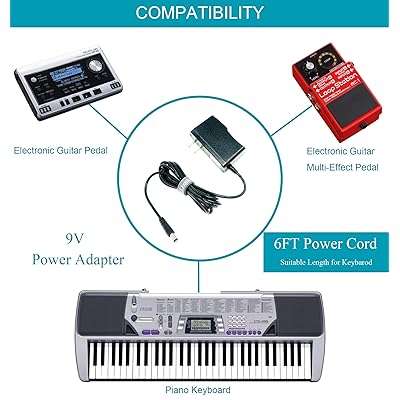 Buy Maxllto 6ft Extra Long Ac Power Replacement Adapter For Casio Wk 110 Wk 0 Wk 210 Wk 3700 Keyboard Charger Power Supply Cord Online In Nigeria B00jnojoqa