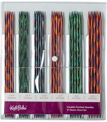 HiyaHiya Steel Double Point Knitting Needles - 6 Inch (15cm) Set Of 5 In US Size 000-000 (0.70mm)