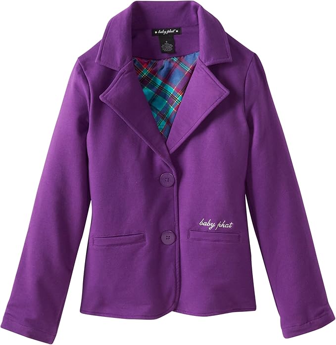 Amazon.com: Baby Phat Big Girls' Long Sleeve Knit Blazer ...