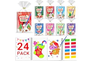 FEREDO KIDS Coloring Books Party Favors for Kids - 24 Pack Christmas Mini Water Coloring Books for Kids Goodie Bags Stuffers Students Classroom Gifts Bulk, Return Gifts for Birthday Christmas Party Favors Bulk