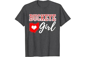 CUTECOMFY Buckeye Girl Ohio Home Heart State T-Shirt