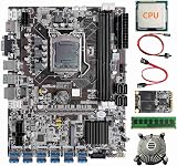 Lodokdre B75 12 Card Mining Motherboard CPU Fan 8GB DDR3 RAM 128GB SSD 12 USB3.0 view 1