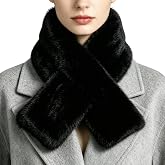 Eeuwigegelofte Faux Fur Collar Winter Scarf for Women, Neck Warmer Scarf