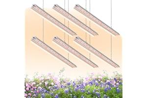 SpeePlant LED Grow Light 4FT, Full Spectrum 660nm Sunlight Plant Light 3600K, Linkable Led Grow Lights for Indoor Plants, Indoor Hanging Grow Light with Reflectors 360W(6×60W), 6 Pack