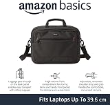 Amazon Basics Compact Laptop Shoulder Bag 15.6 inch Black with Padded Strap view 3