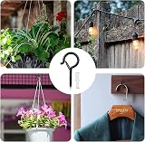 Esteopt Screw-in Hooks Q-Hanger Hooks 8pcs Black for Outdoor String Lights view 9