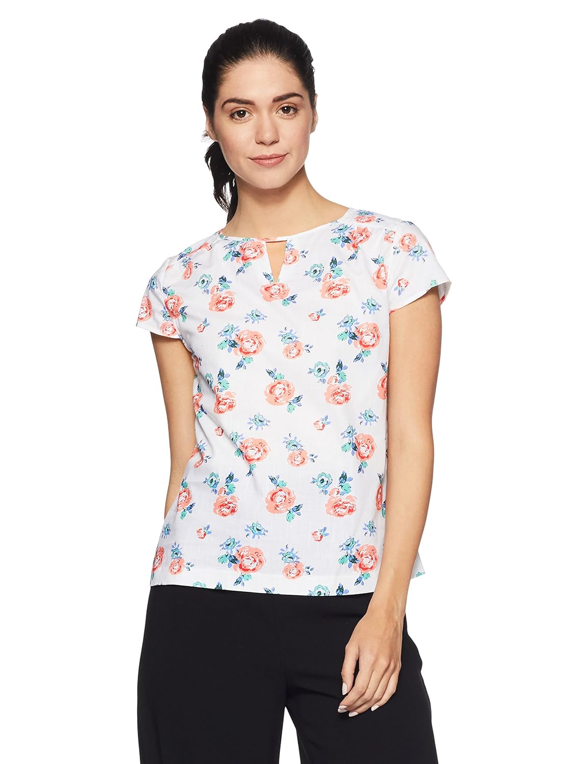 allen solly women's regular fit cotton shirt