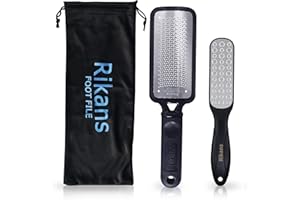 Rikans Colossal Foot File, Professional Foot Rasp Callus Remover, Foot Care Pedicure Tool to Remove Hard Skin,Can Be Used on Wet or Dry Skin, High Grade Stainless Steel File (Foot File Set)