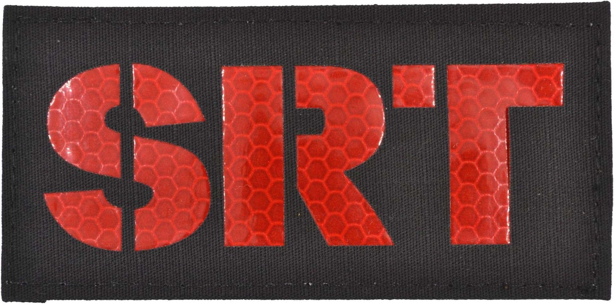 Custom Red Honeycomb Reflective Laser Cut - 2x4 Cordura Call Sign Patch - Black
