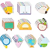 Xqumoi 30 Pack Teacher Sticky Notes - Notepads Book Pencil Ruler Shaped Set Self-Sticky Writing Memo Pads Page Marker for Appreciation Gift Back to School Office Supplies