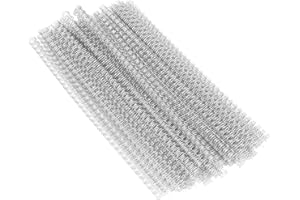 1/2 Inch Wire Cinch Book Binding Silver 3:1 Pitch, 100 Pack Double Loop Metal Spiral for Bindings Fit for School Office Notebook Maker, YolieraArt Office Products Binding Combs 100 Sheet Capacity