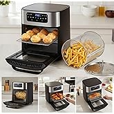 Fritadeira Elétrica AirFryer Oven Forno 2000W 12 Litros Sem Óleo Preto Temperatura 80° a 200° (110, Volts)