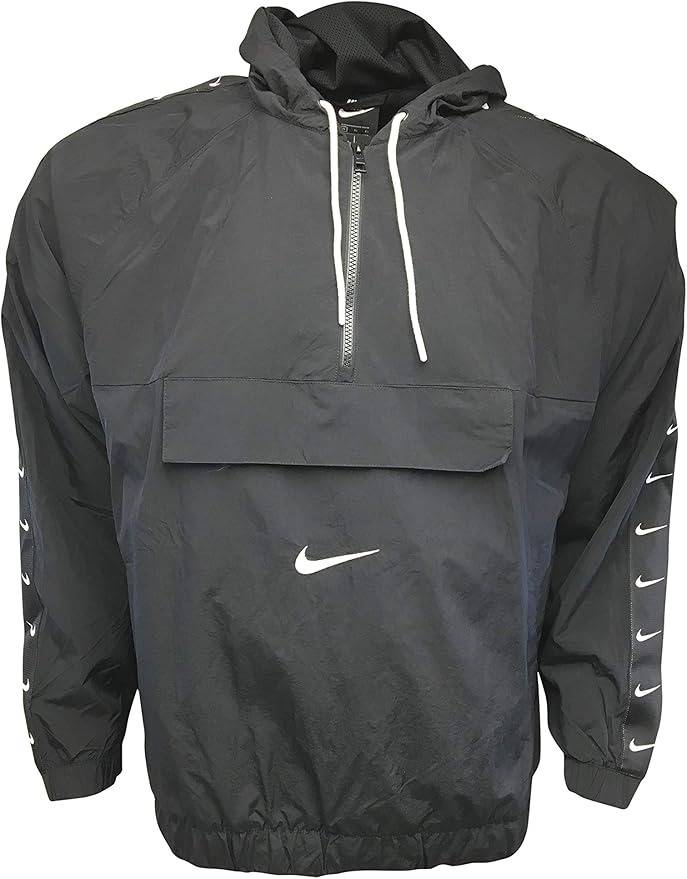 Nike Men's 1/4 Zip Jacket 100% Nylon SPTCAS CV9167 Black (X-Large) at Amazon Menâs Clothing store