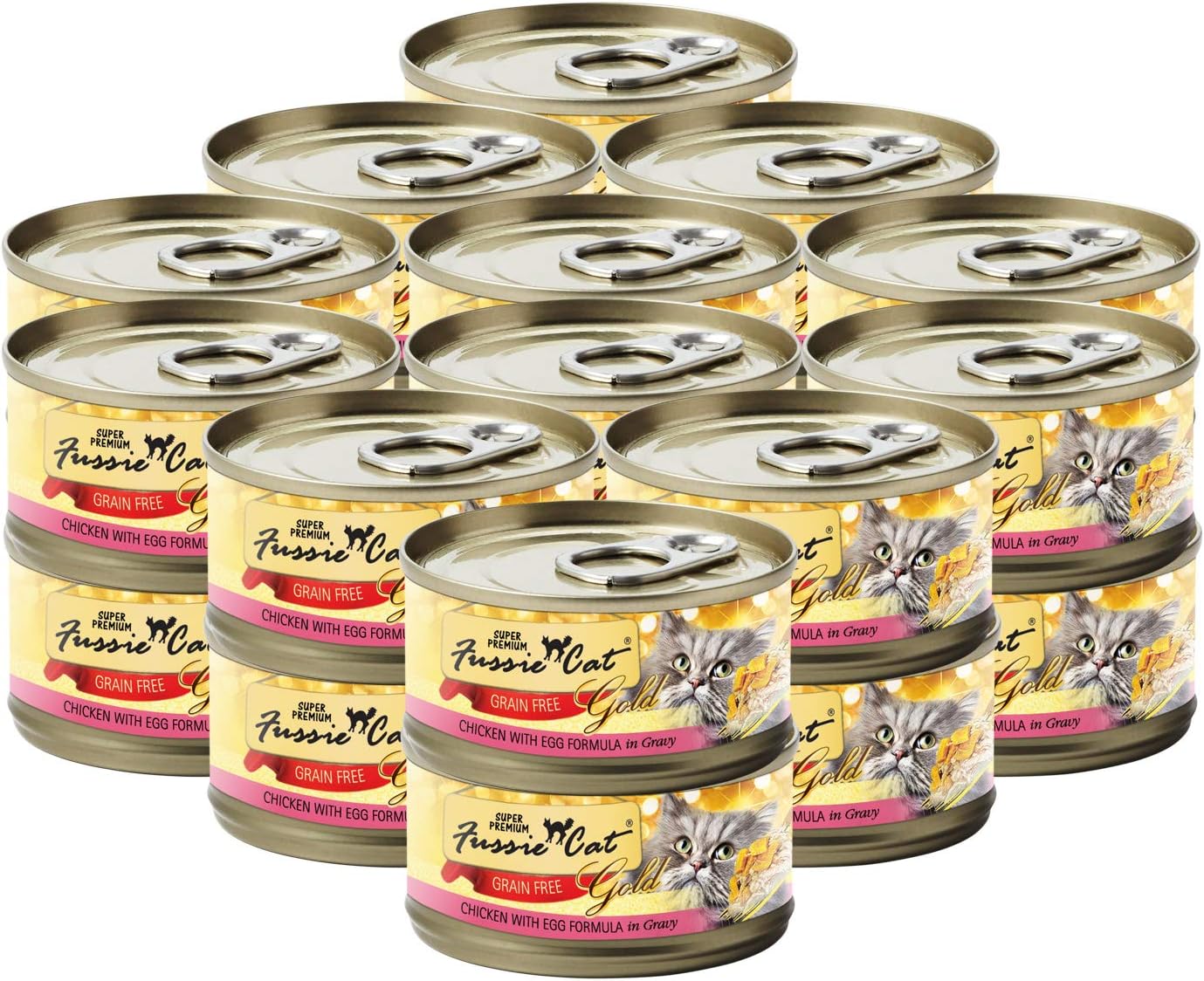 Fussie Cat Super Premium Formula in Gravy Grain-Free Wet Cat Food, 2.82-oz, case of 24