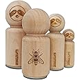 Honey Bee with Heart on Back Rubber Stamp for Stamping Crafting Planners - 3/4 Inch Small