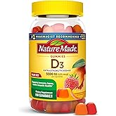 Nature Made Vitamin D3 5000 IU per Serving, 150 Vitamin D Gummies | Extra Strength Vitamin D Gummies for Adults for Immune, Bone, Teeth and Muscle Health Support, Fruit Flavors, 75 Day Supply