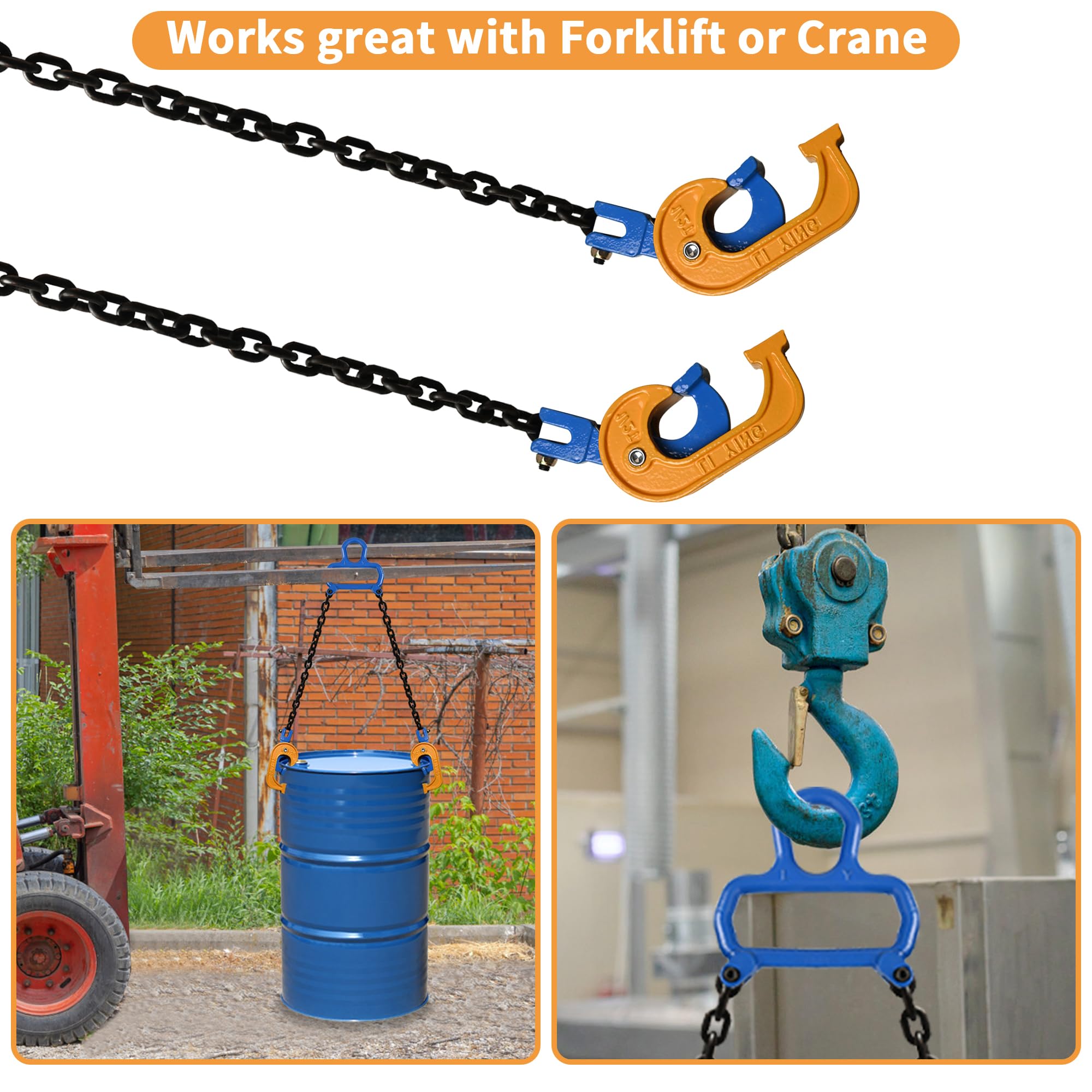 Buy POWLAB Upgraded Chain Dru Lifter Load Capacity 1 Ton For Forklift