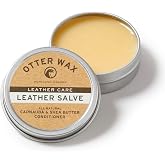 Otter Wax Leather Salve | Leather Cleaner &amp; Conditioner | All-Natural Balm for Furniture, Boots, Jackets, Shoes &amp; Bag