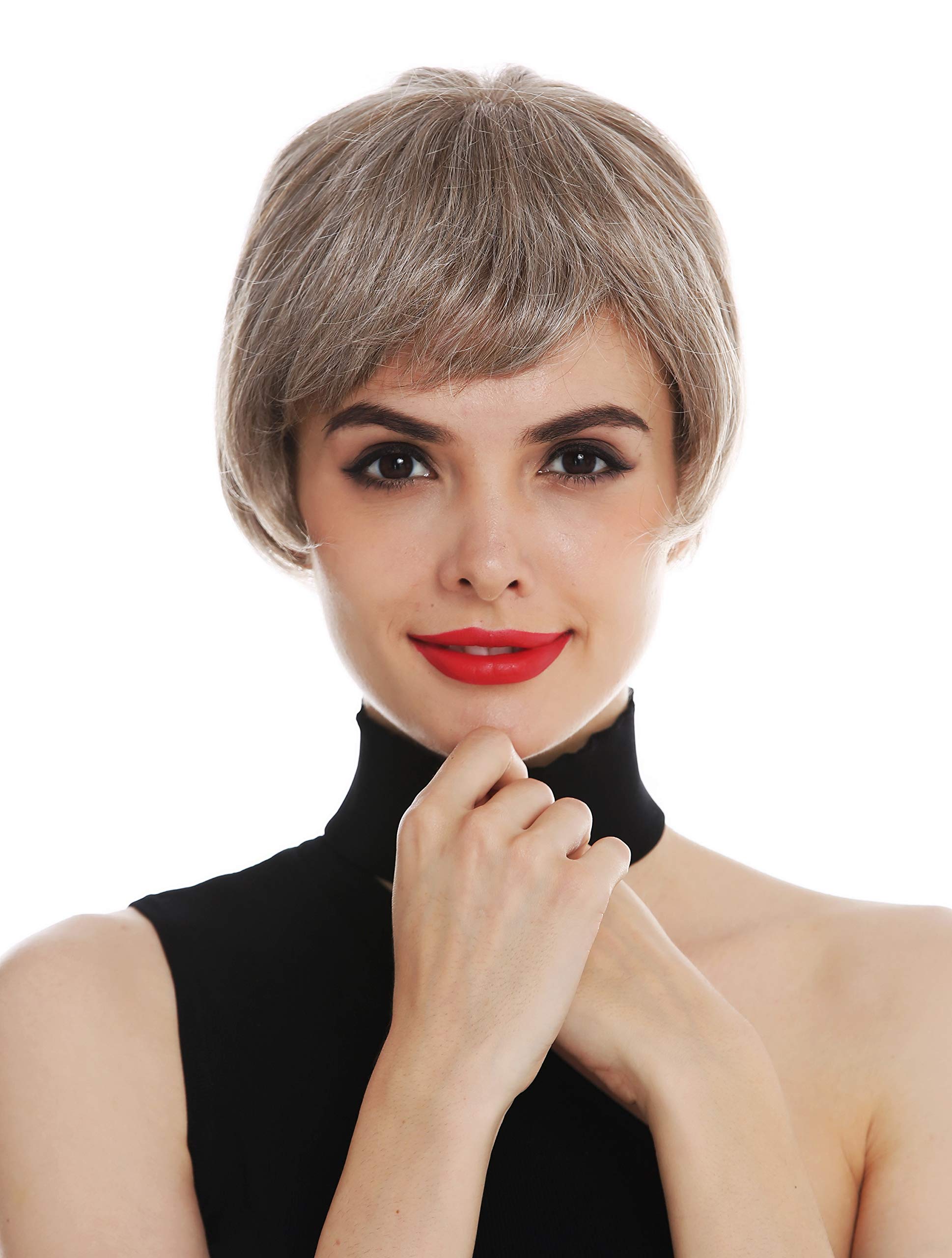 WIG ME UP - SARA-MT wig women's wig monofilament short pageboy cut sleek blonde mix highlights