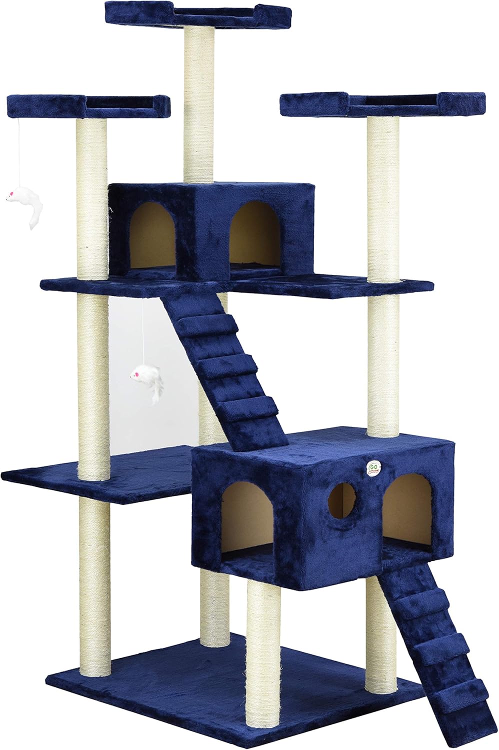 Go Pet Club Cat Tree, 50W x 26L x 72H, Blue : Pet Supplies