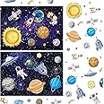 Tenare 24 Sheets Space Stickers for Kids Solar System Astronaut Mix and Match Outer DIY Outer Wall Make Your Own Sticker for Kids Educational Learning Birthday