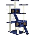 Go Pet Club Cat Tree, 50W x 26L x 72H, Blue