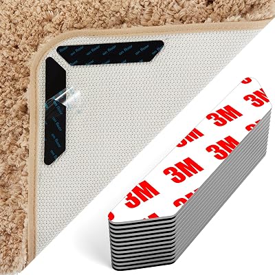 AYSKTN 12 Anti-Slip Rug Grippers for Hard Floors—Washable Reusable Underlay