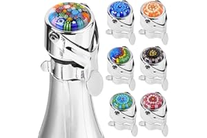 EVAN JAMES DESIGNS Wine Stopper for Champagne & Wine – Patented Airtight Seal, Sparkling Wine Stopper preserves CO2 & Taste – Champagne Stopper & hanging gift box, Pro Grade Wine Stopper by Evan James Champagne Stoppers