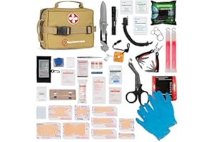 Surviveware 119 Pcs Comprehensive Premium Survival First Aid Kit - Medical Emergency Kit for Travel Camping Gear, Home Essentials & Outdoor Emergencies - HSA & FSA Eligible Survival Kit
