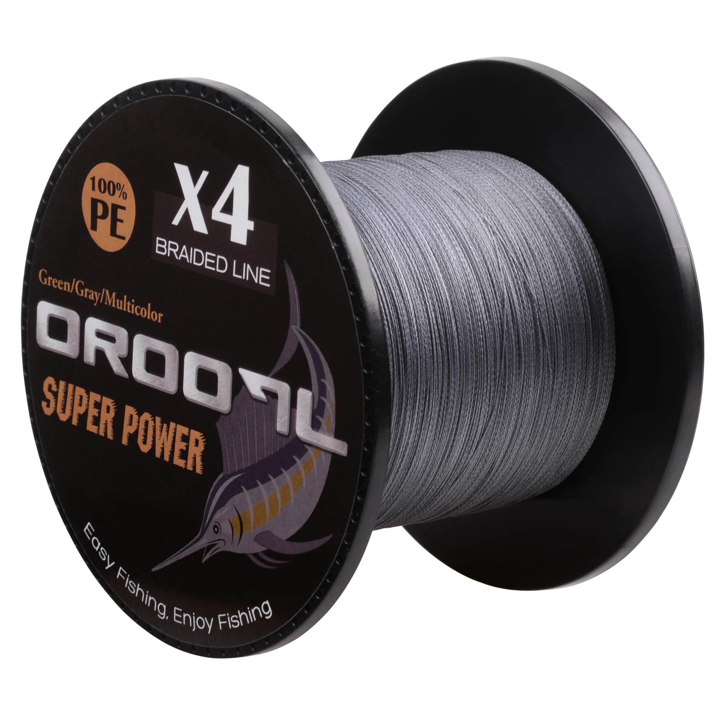 Braided Fishing Line, 10lb-133lb Fishing Line Braid 4-Strand PE Braided Fishing Line Abrasion Resistant Smooth Sensitive Strong Fishing Line for Saltwater Freshwater Green Gray Multicolor