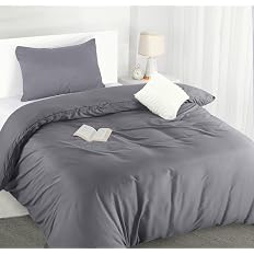 Utopia Bedding Single Duvet Cover Set - Soft Microfibre Polyester Duvet Cover with Pillow case - Bedding Quilt Cover Set (Grey) - View 5