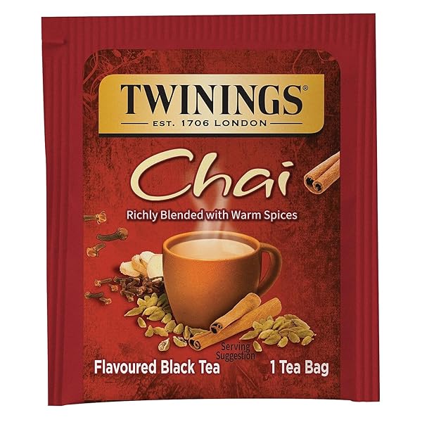 TWININGS OF LONDON CHAI TEA BAGS, 25 COUNT