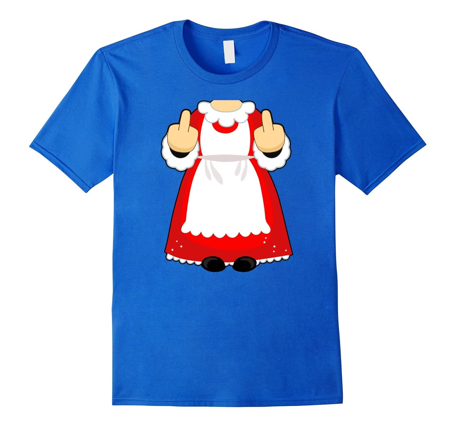 Funny Mrs. Claus Middle Finger Tshirt, Xmas Christmas, Santa-ANZ