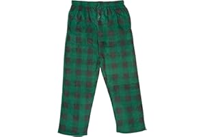 NORTH 15 Big Boys Pajama Pants - Boys Fleece Pajama Pants - Boys Plaid Pj Pants Ideal for Holiday, Boys Pajama Pants Size 8-18