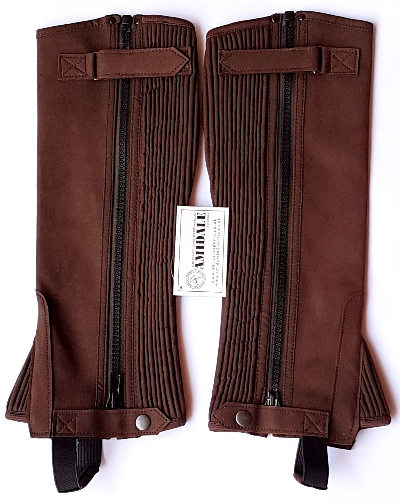 Amidale Half Chaps Horse Riding Equestrian Brown Amara Medium