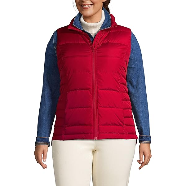 Lands end red puffer vest Clearance