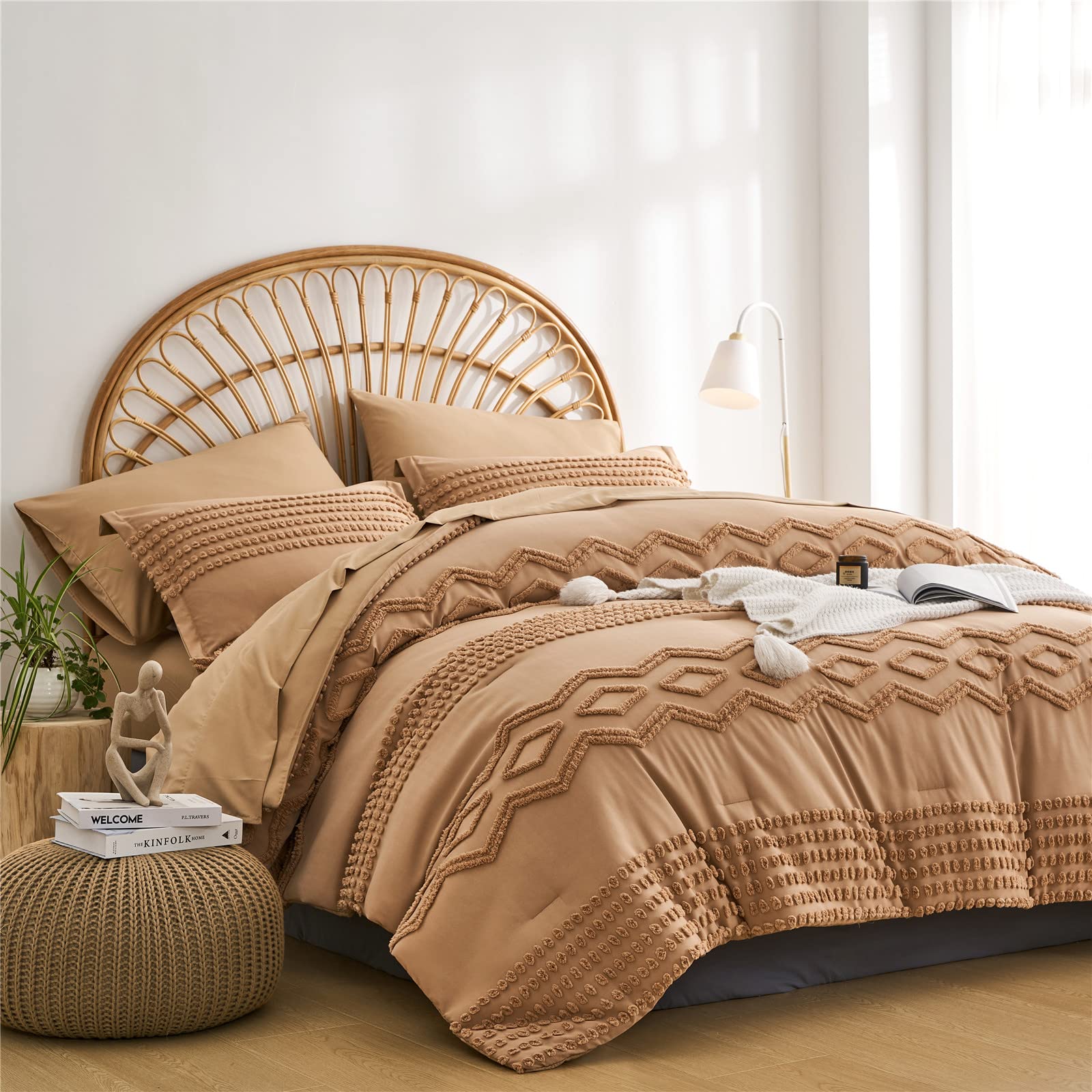 KAKIJUMN Khaki Tufted Comforte...