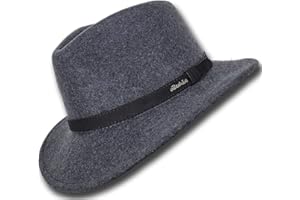 Oztrala】Australian Wool Felt HAT Outback Vintage Classic Fedora Men Leather Band Cowboy HW01 US