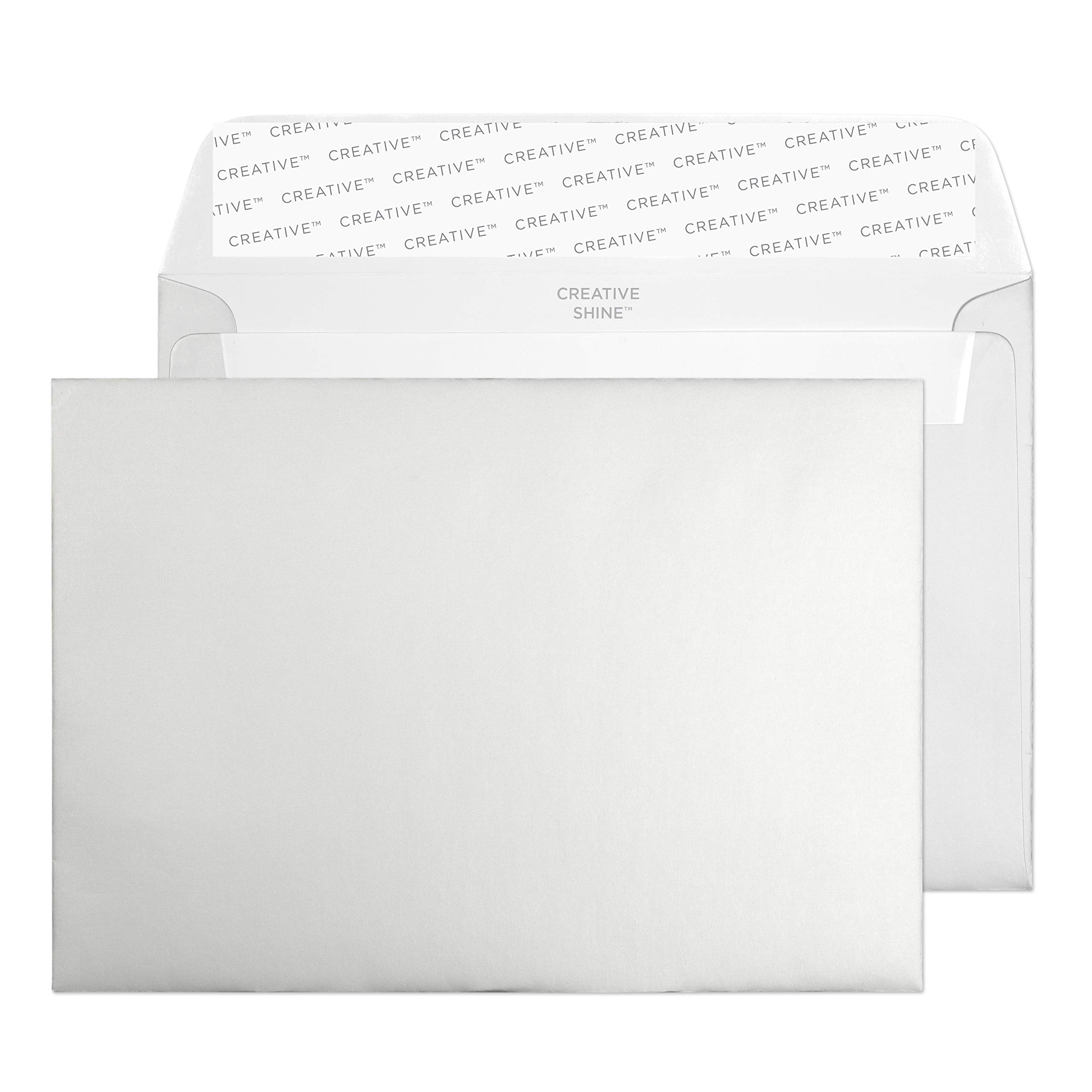 Blake Creative Shine C6 114 x 162 mm 130 gsm Peel & Seal Wallet Envelopes (15112) Metallic Silver - Pack of 25