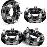 EVIL ENERGY 5x4.5 to 5x5 Wheel Adapters 1.25 inch Compatible with Ford Mustang 1994-2014, 5x114.3 mm to 5x127 mm 5 Lugs 71.5 mm Hub Bore 1/2x20 Studs Black, Not Hubcentric