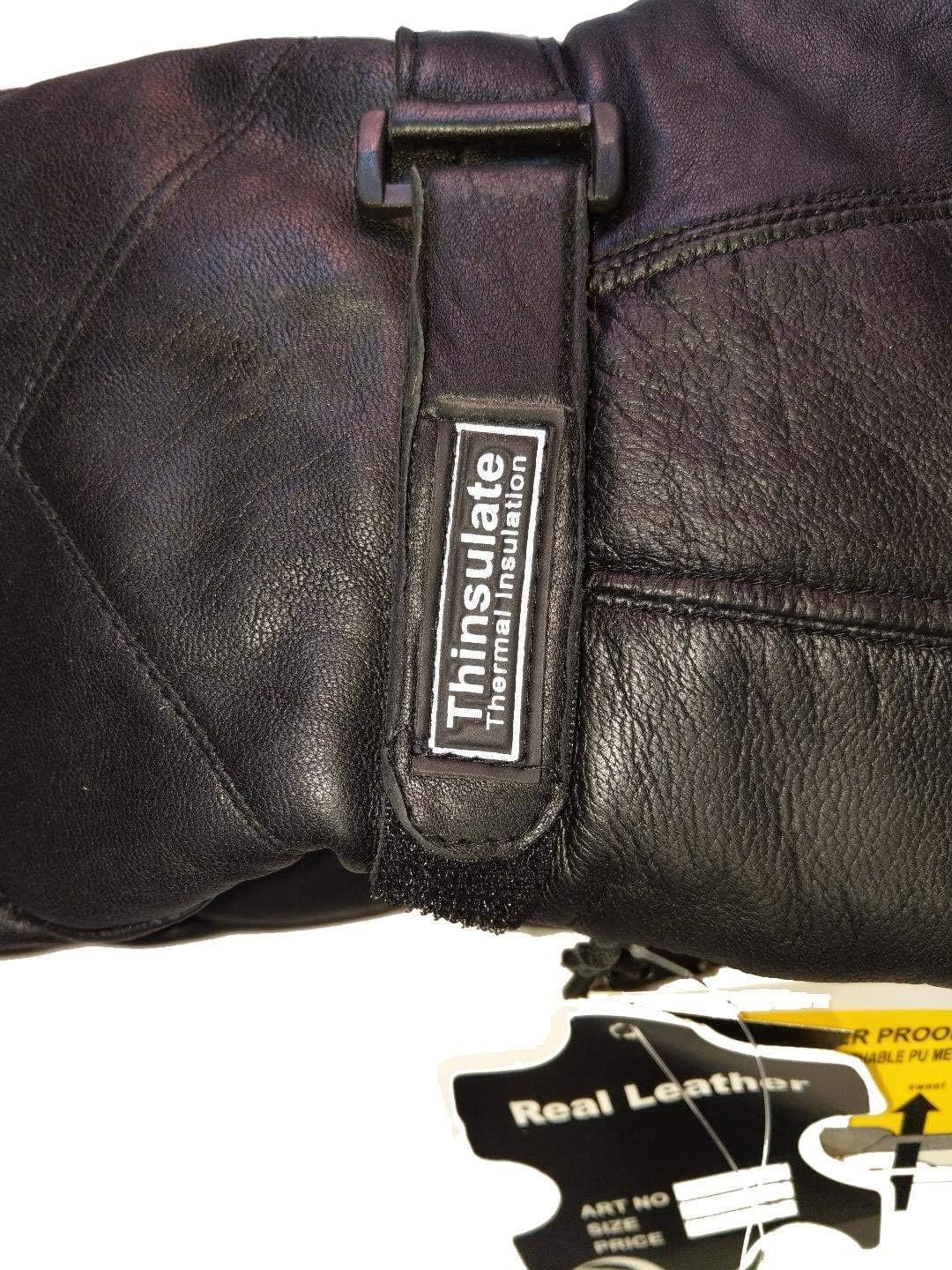 Bikers Gear Motorcycle Thinsulate and Waterproof Leather Gloves, Black, Size 2XL, XXL - Image 4