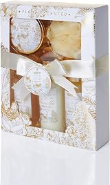 BRUBAKER 15pc Vanilla Rose Mint Bath Gift Set with Wooden Cabinet for Women view 9