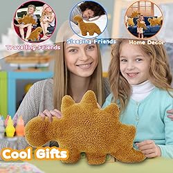 Isaacalyx Dino Nugget Pillow, 18 inch Soft Dinosaur