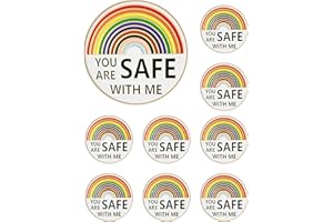 TICHSO You Are Safe With Me Enamel Lapel Pin Rainbow Pride Pin Nurse Doctor Student Brooch Badge for Shirt Backpack Decorative Accessories Gift Bulk