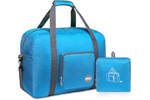 WANDF Foldable Travel Duffel Bag Luggage Sports Gym Water Resistant Nylon