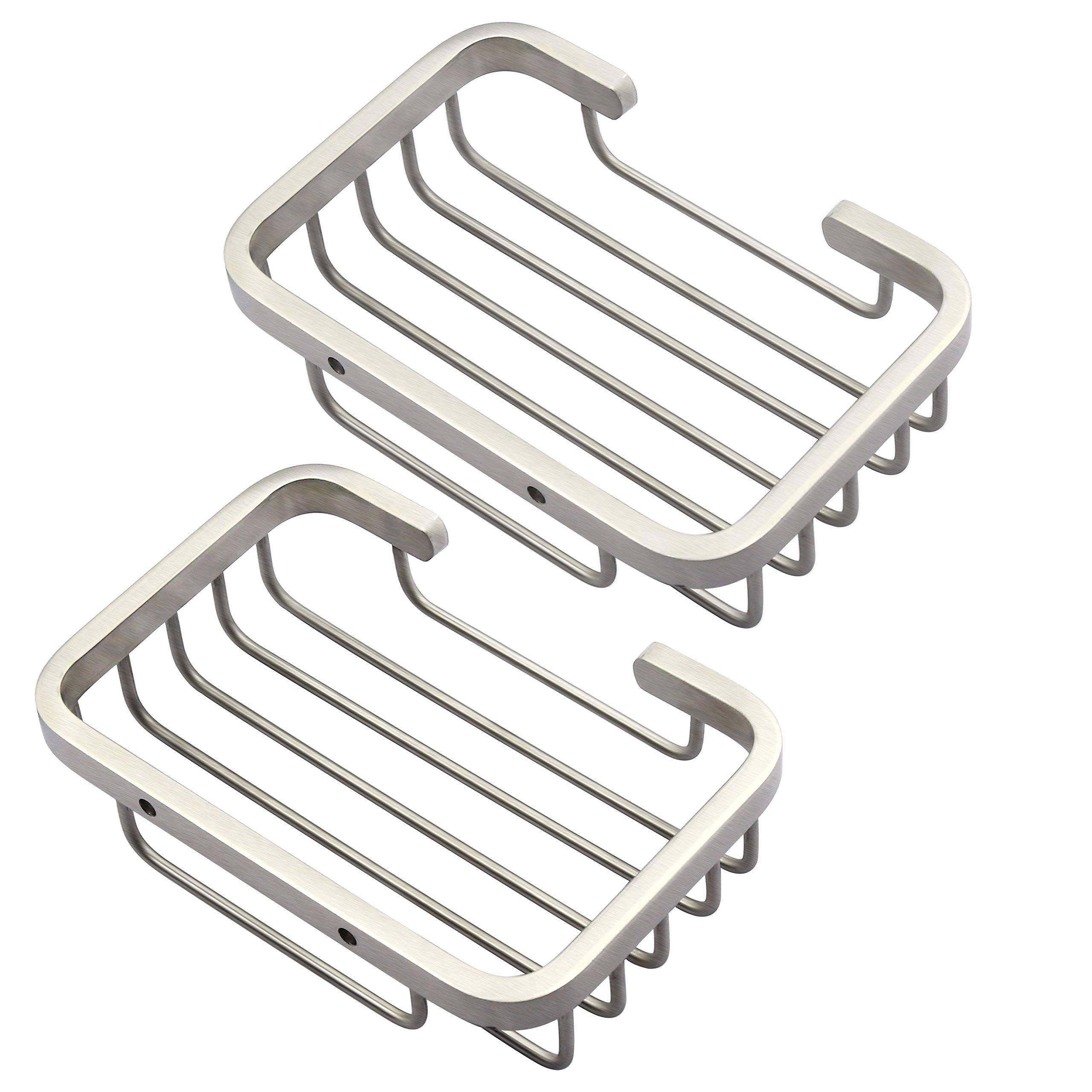 Webi 5 5 Solid Sus 304 Rectangular Storage Shelf Mini Shower Caddy Wall Mounted Wire Basket Hanging Tray Organizer Small Size Fine Brushed Finish 2 Packs Buy Online In Burkina Faso At Burkinafaso Desertcart Com Productid