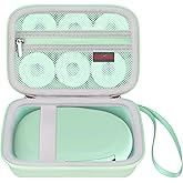 Elonbo Carrying Case for SUPVAN E10 Bluetooth Label Maker Machine, Portable Mini Thermal Label Printer Storage Holder, Wireless Small Handheld Sticker Maker Travel Bag, Pocket Fits Paper, Green+