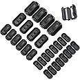 IEUYO Clip-on Ferrite Ring Cores EMI RFI Signal Noise Filter Noise Suppressor for HDMI USB Power Cable Diameter 3/5/7/9/13mm,5Size,30Pcs Black