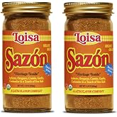 Loisa Seasoning, USDA Organic, Non-GMO, No-MSG, No Preservatives, No Artificial Coloring, No Artificial Flavors, Two 1.8oz Jars (Saz&oacute;n Two Pack)